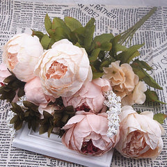 13 Core-spun Peony Decorative Flowers Artificial Flowers Artificial Flowers