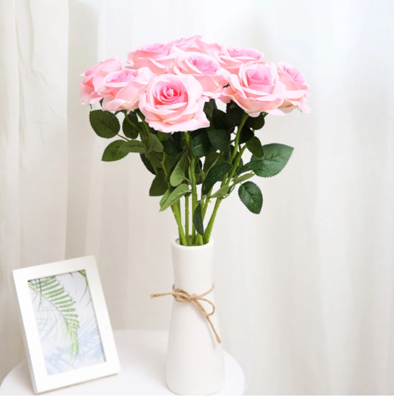 Artificial Red Rose Flowers Living Room Home Decoration Flowers Bouquet