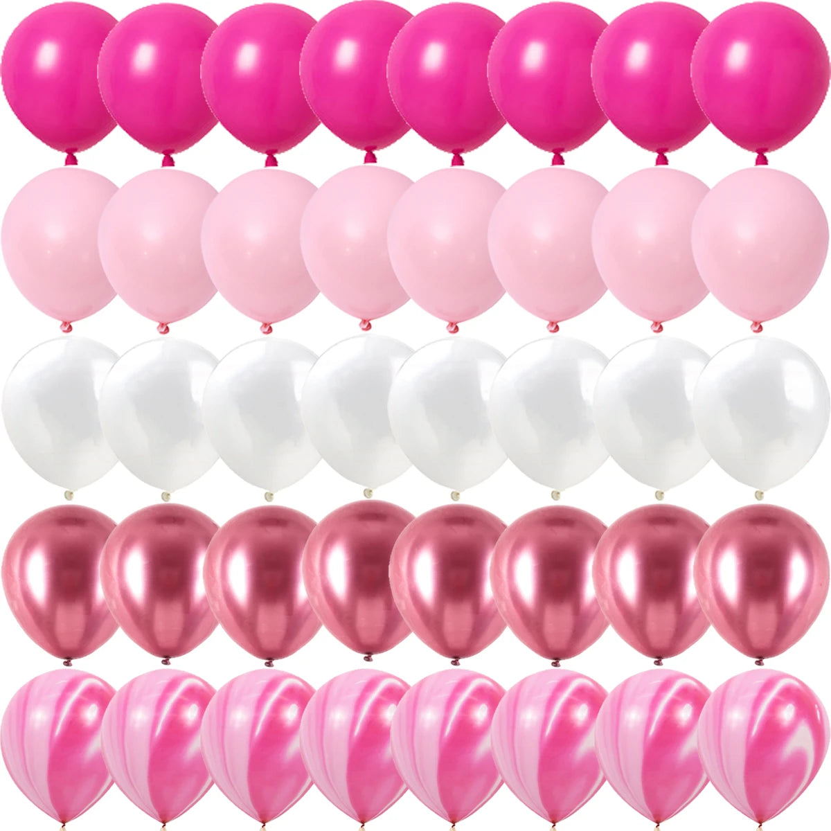 Rose Pink Metal Latex Confetti Confetti Balloons