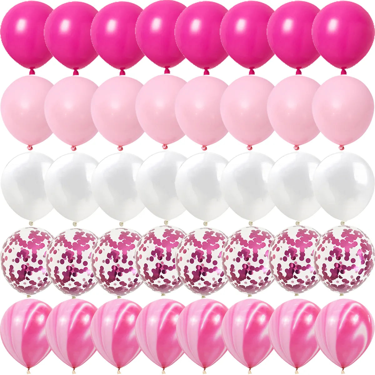 Rose Pink Metal Latex Confetti Confetti Balloons