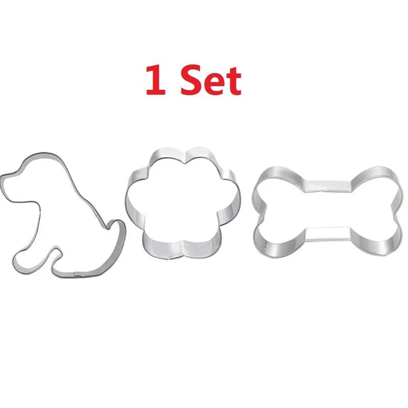 3pcs Dog Shape, Paw, Dog Bone Cookie Cutter