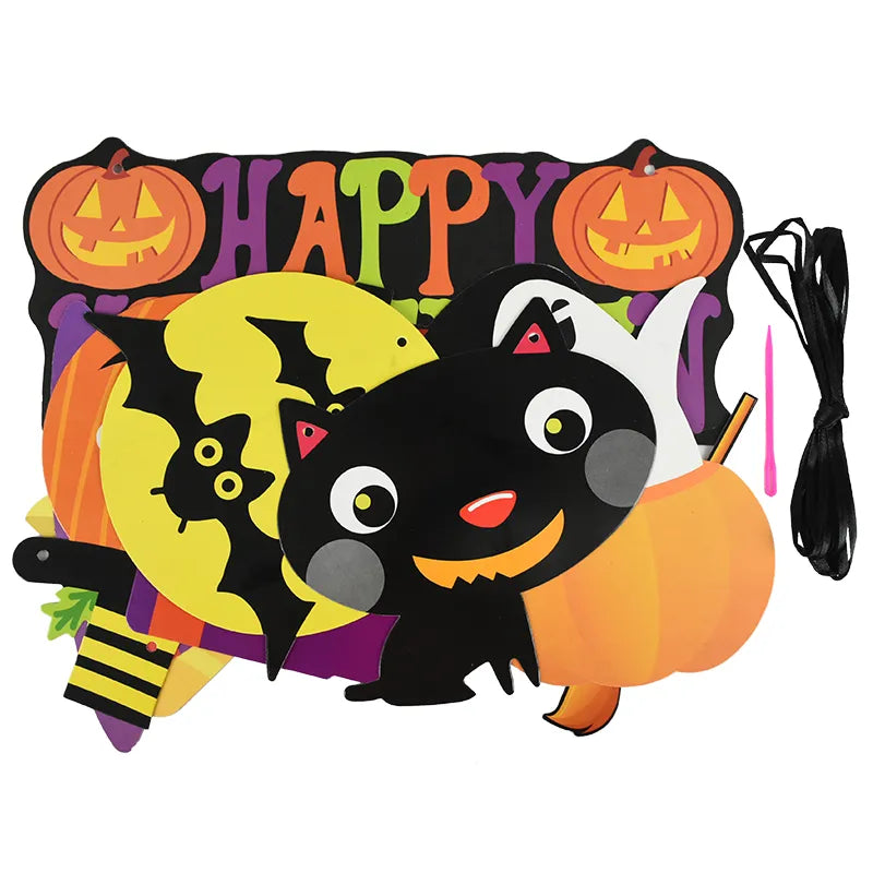 2022 Year Happy Halloween Banner Garland for Halloween Home hanging ornament Decorations Kids Child Favors Creative gift