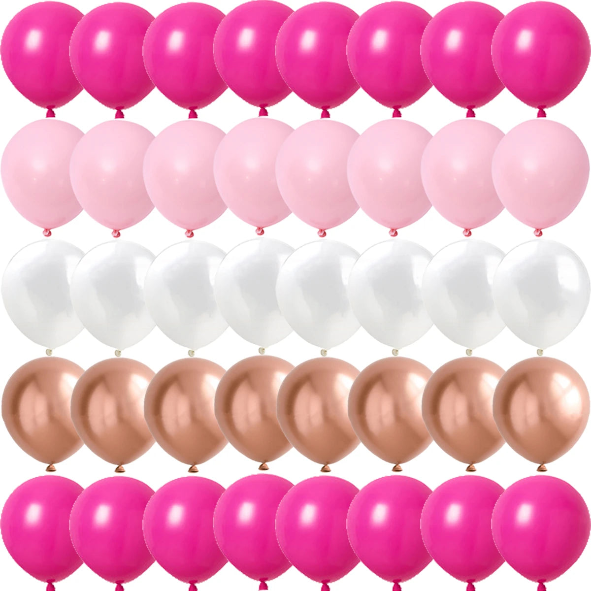 Rose Pink Metal Latex Confetti Confetti Balloons