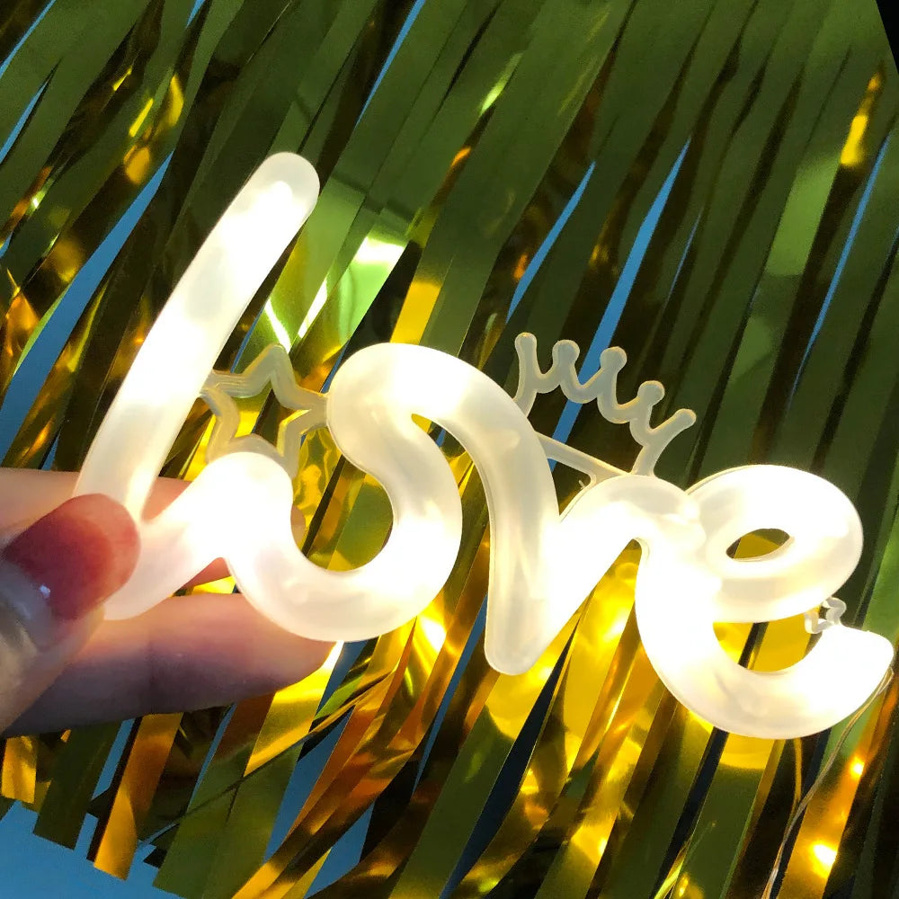 Romantic Party Decorative Lights LED Love Wedding Decoration Valentines Day Decor Wedding Accessories Room Decoration