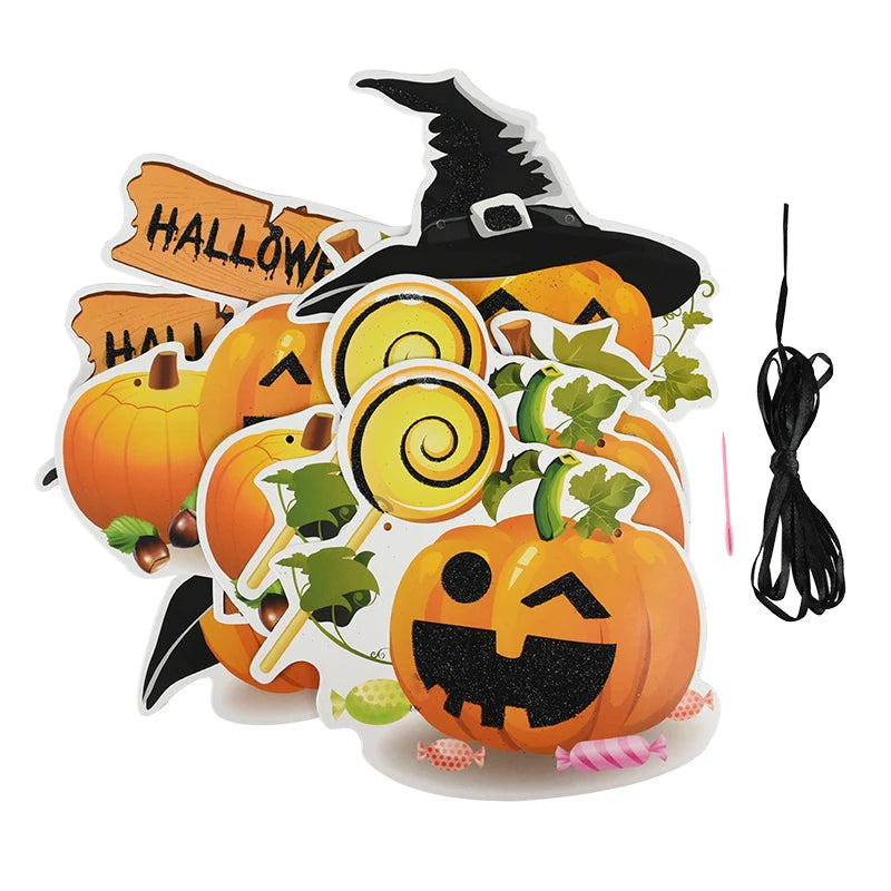 2022 Year Happy Halloween Banner Garland for Halloween Home hanging ornament Decorations Kids Child Favors Creative gift