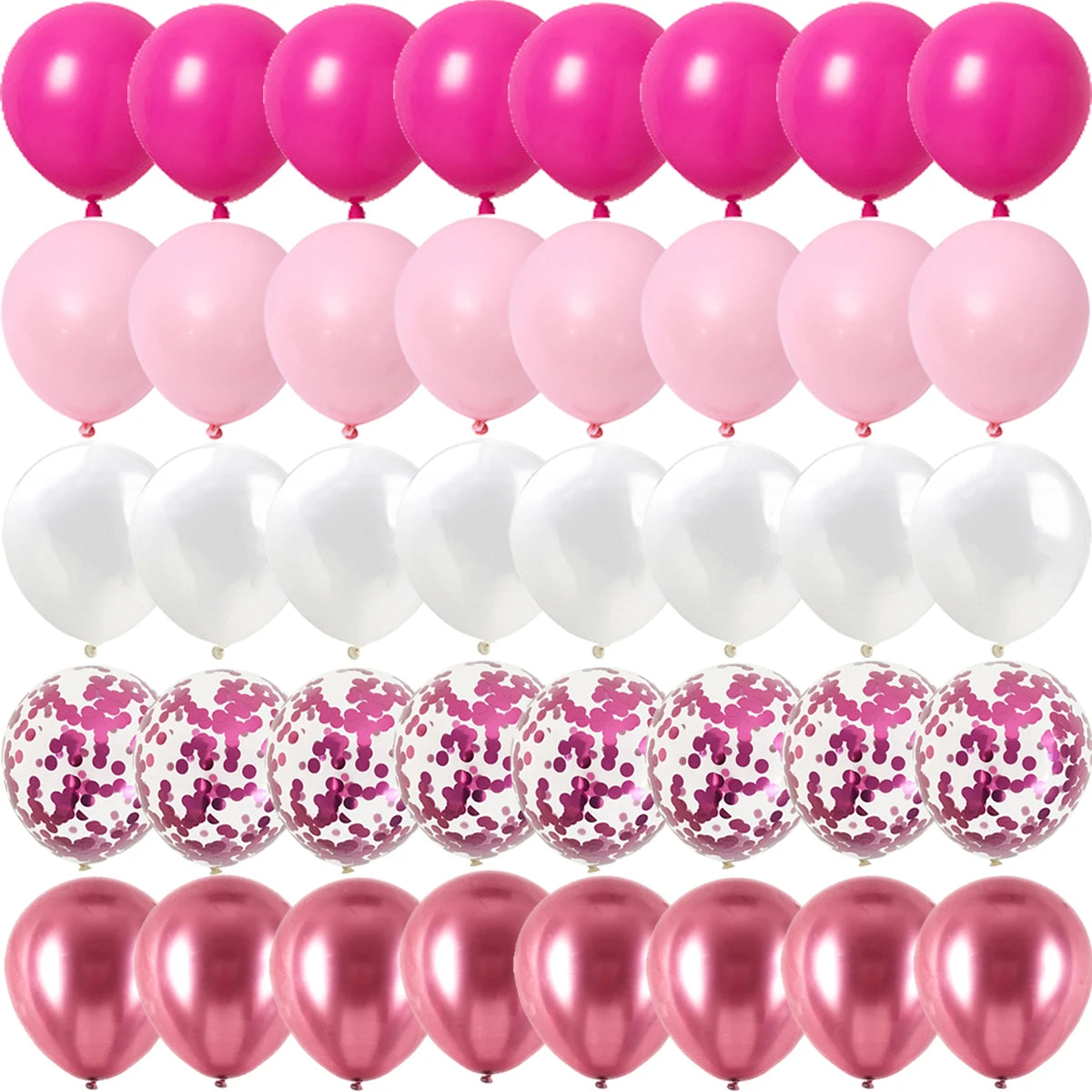 Rose Pink Metal Latex Confetti Confetti Balloons