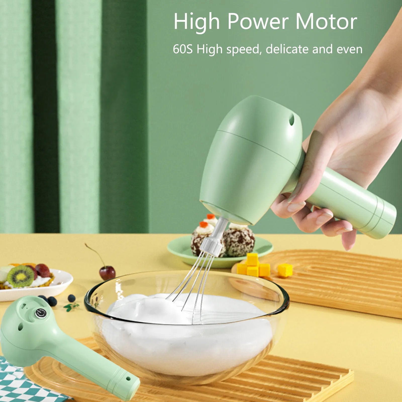 Wireless Portable Electric Food Mixer Automatic Whisk