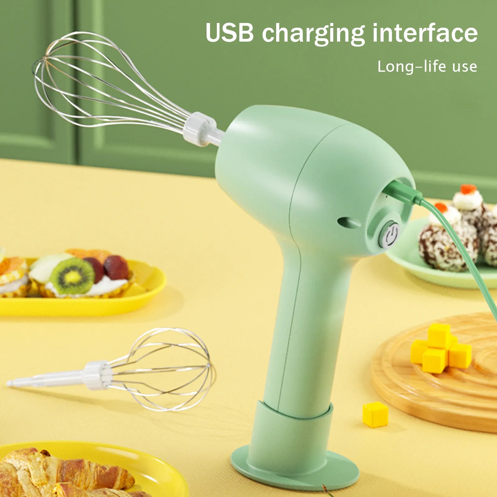 Wireless Portable Electric Food Mixer Automatic Whisk