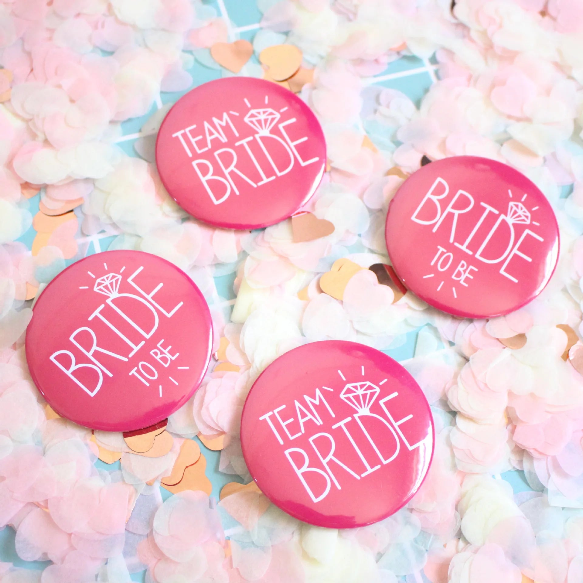 6/3/2pcs Bridal Shower Badges