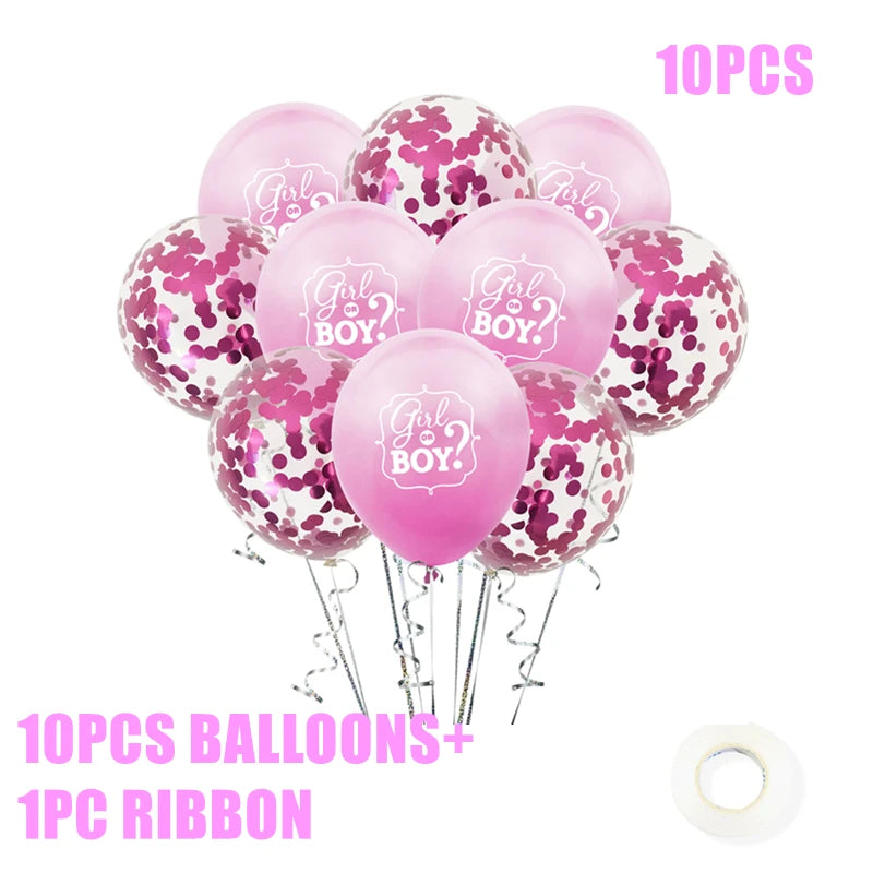 Baby Shower Boy or Girl Balloons Gender Reveal Party Decorations  Baby Boy Shower Decor