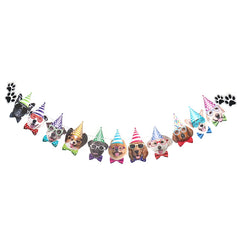 1pc Dog Party Flags Dog Happy Birthday Banners Woof