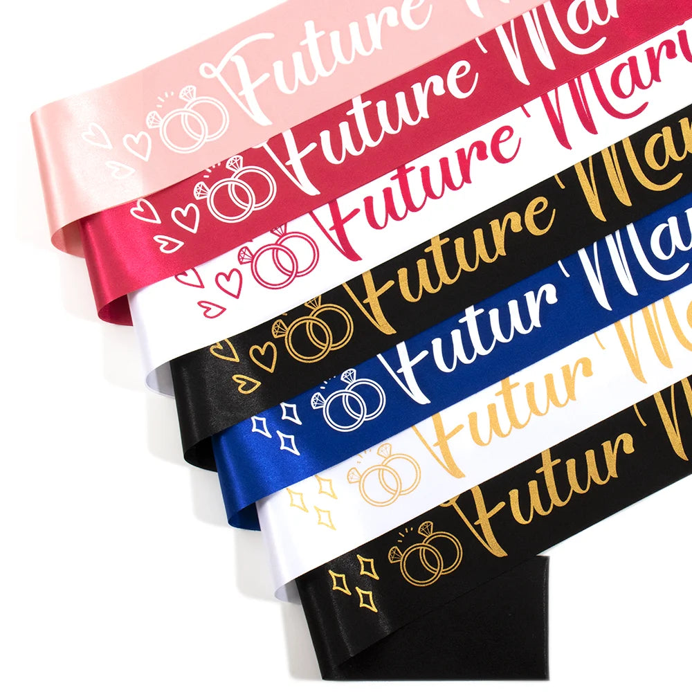 Bride to Be- Groom to Be Sash in French Version for Bachelor and Bachelorette Party