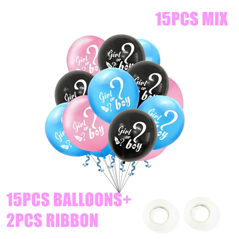 Baby Shower Boy or Girl Balloons Gender Reveal Party Decorations  Baby Boy Shower Decor