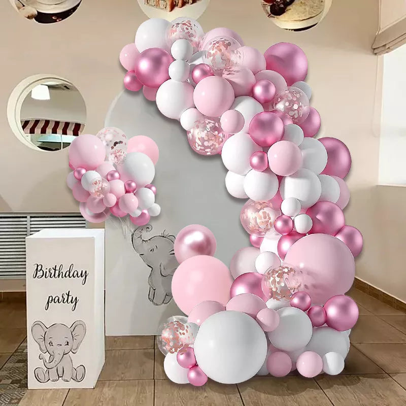 Macaron Pink Balloon Garland Arch Welcome Baby Shower Balloons