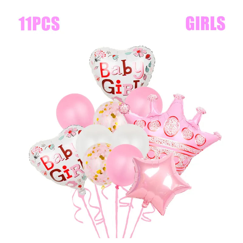 Baby Shower Boy or Girl Balloons Gender Reveal Party Decorations  Baby Boy Shower Decor