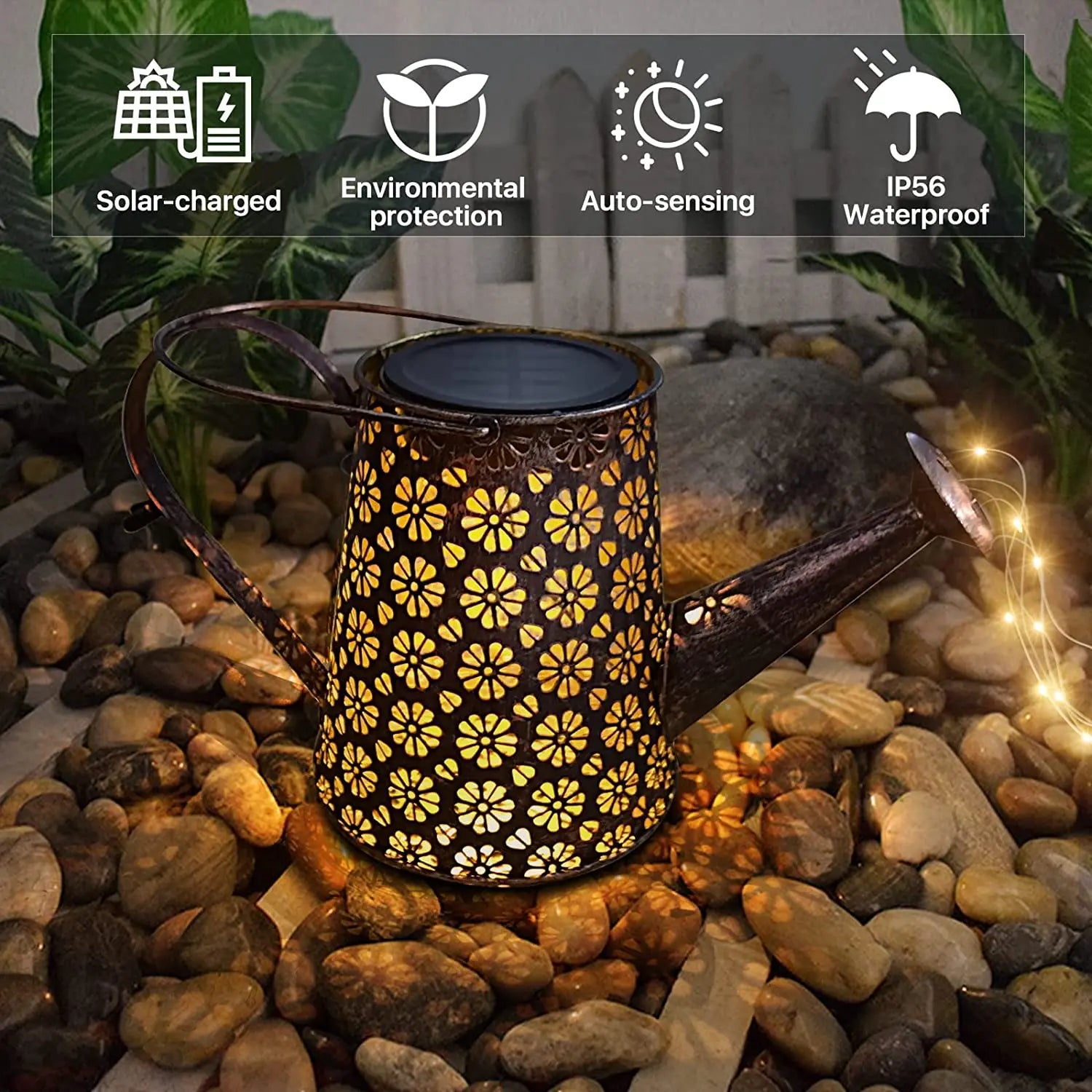 Outdoor Solar Lights Garden Lamps Watering Can Solar Fairy Lights Garden Lighting Waterproof Garden Decoration Solar Lanterns