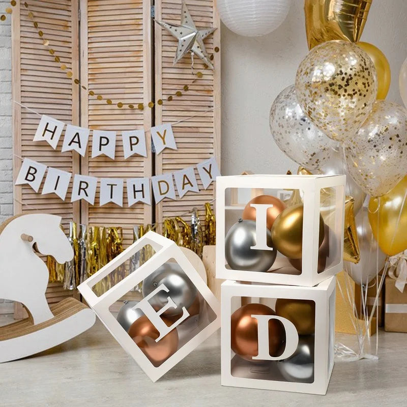 30cm Transparent Letter A-Z Box Custom Ballooon Box