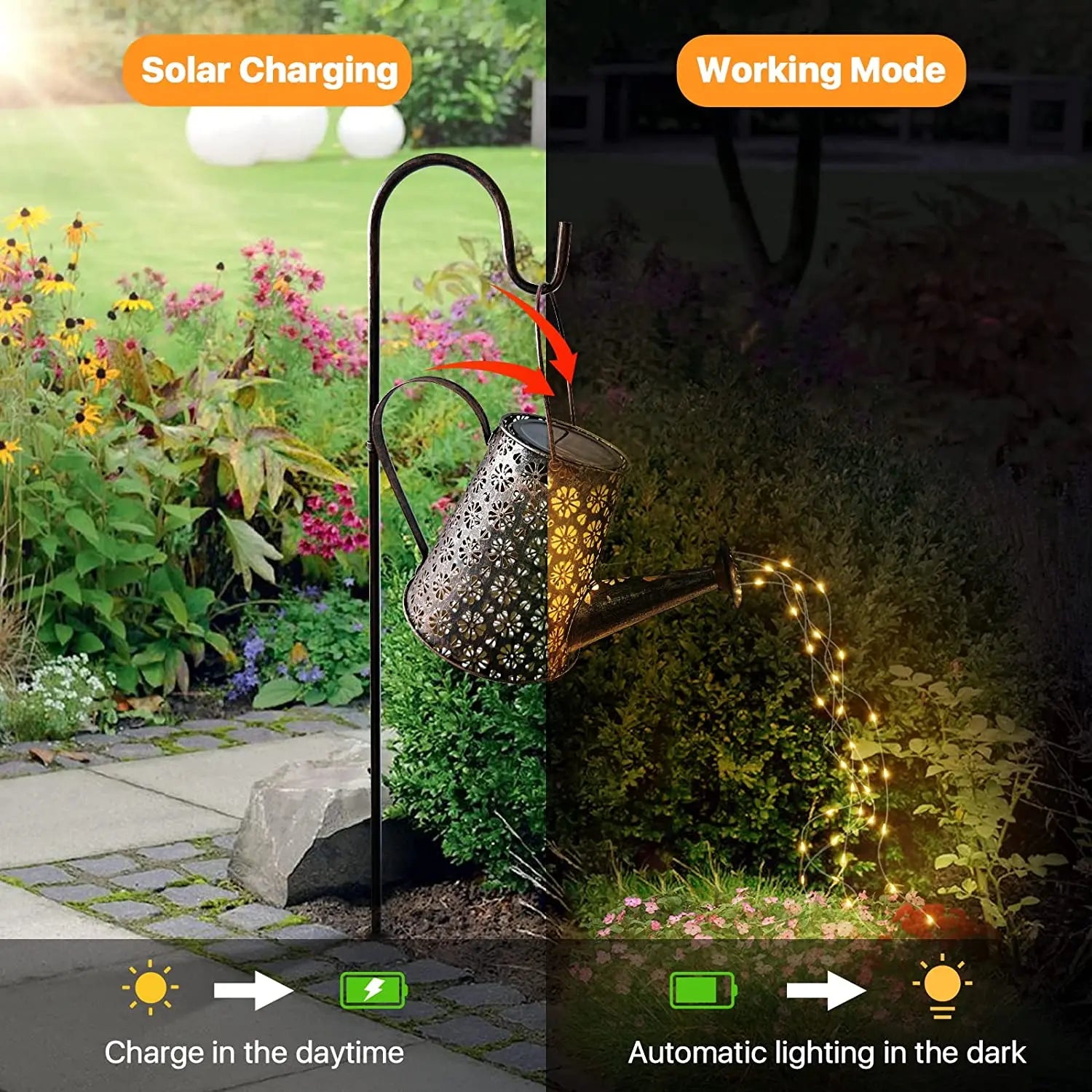 Outdoor Solar Lights Garden Lamps Watering Can Solar Fairy Lights Garden Lighting Waterproof Garden Decoration Solar Lanterns