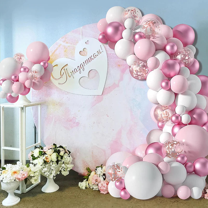 Macaron Pink Balloon Garland Arch Welcome Baby Shower Balloons