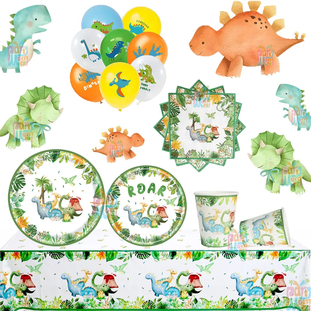 Dinosaur Tableware Paper Cups Plates