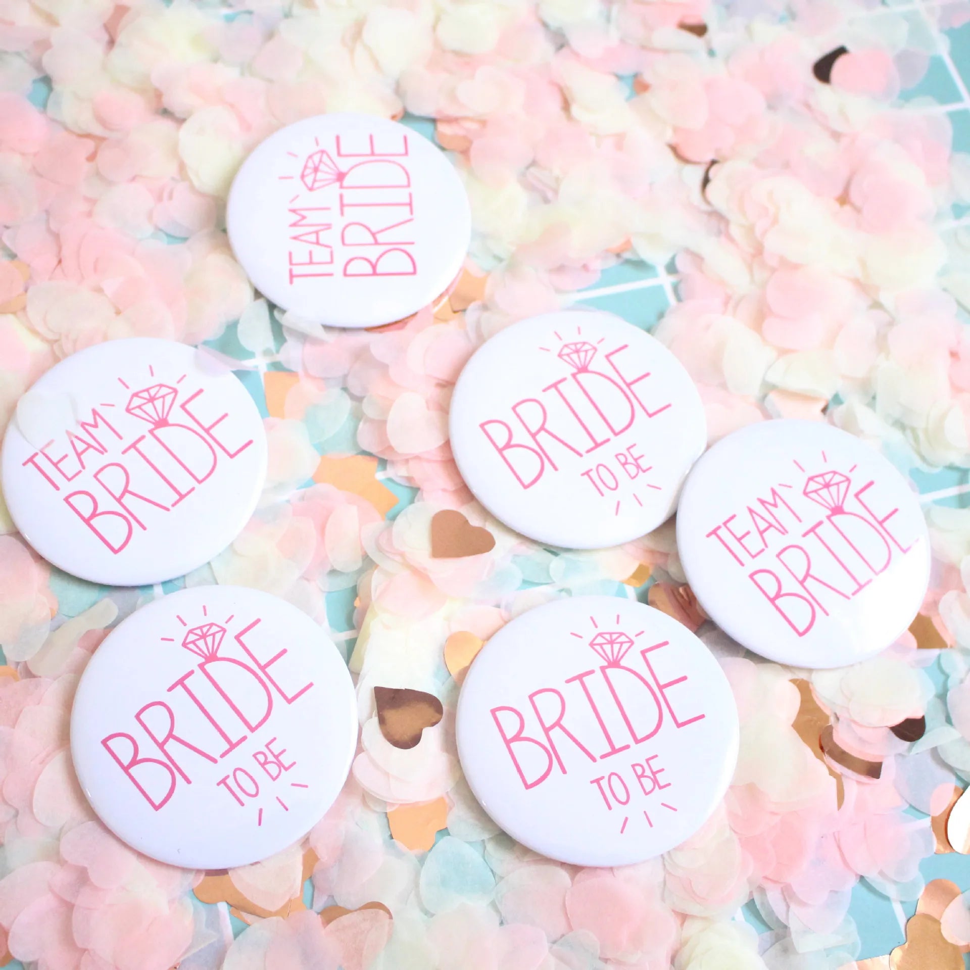 6/3/2pcs Bridal Shower Badges