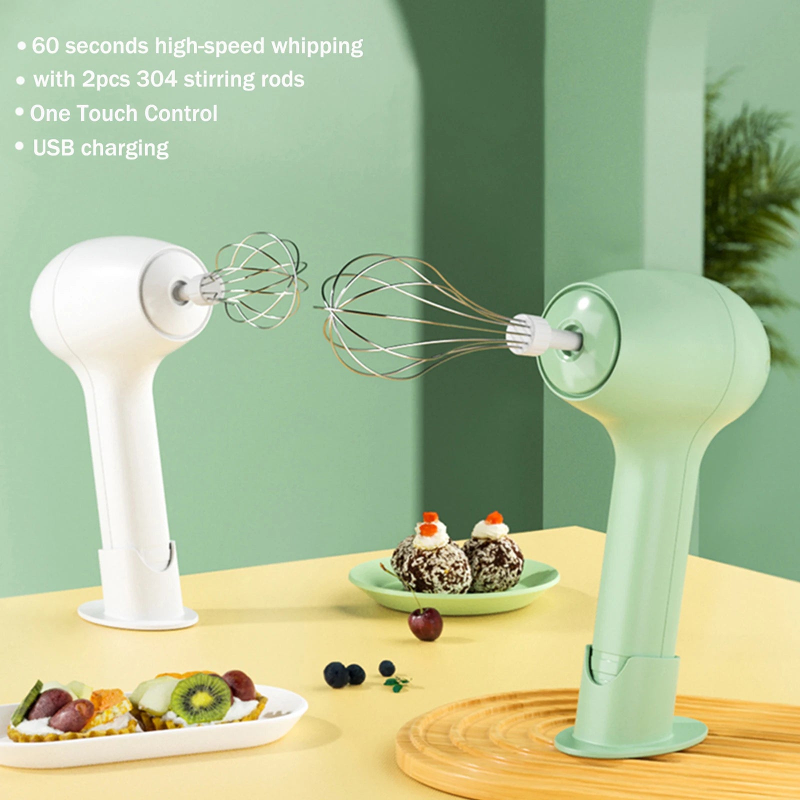 Wireless Portable Electric Food Mixer Automatic Whisk