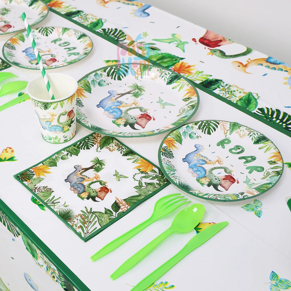 Dinosaur Tableware Paper Cups Plates