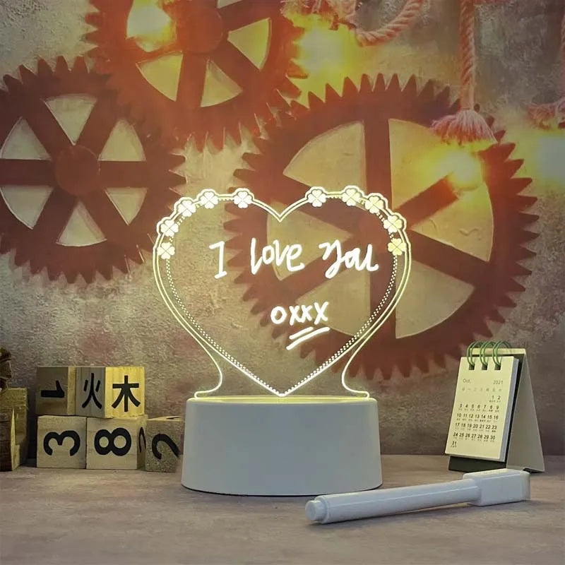 Romantic Love 3D Acrylic Led Lamp