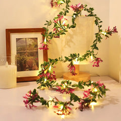 Leds Flower String Light Garland Leaves