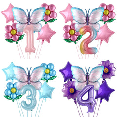 Butterfly 40inch Number Balloons Set